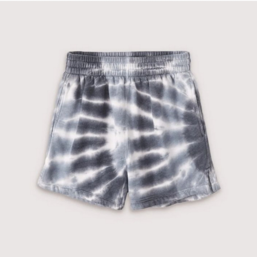 Abercrombie & Fitch Navy Blue Tie Dye Print High Rise Sunday Sweat Shorts